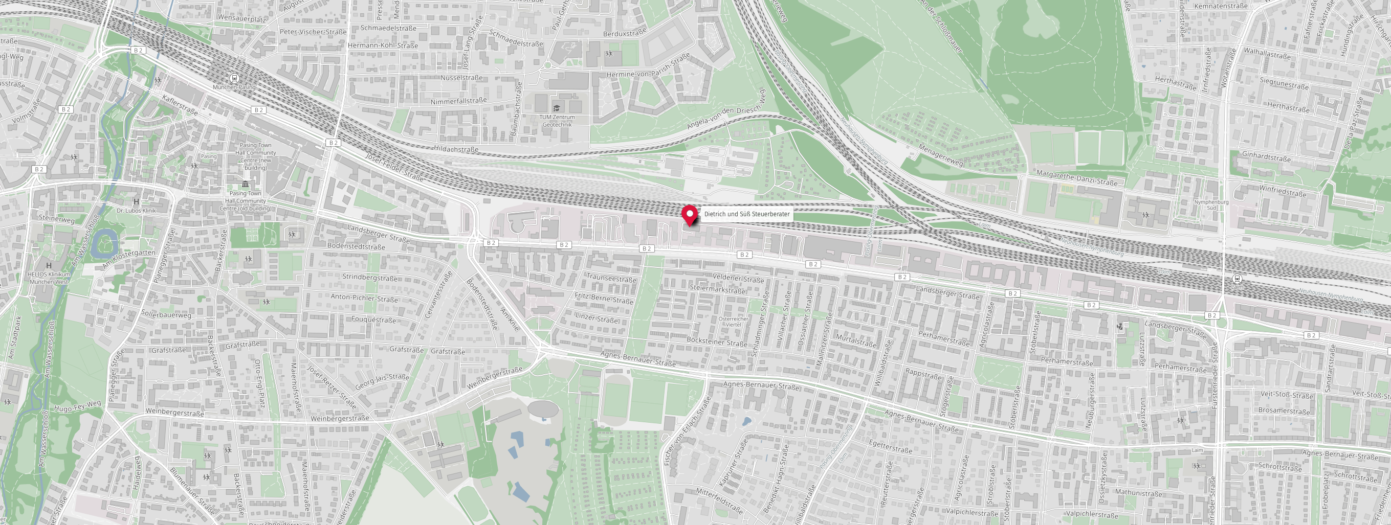 Karte Standort Dietrich und Süß Steuerberater