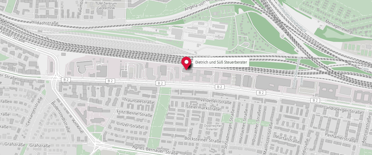 Karte Standort Dietrich und Süß Steuerberater